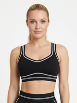 Sports Bra Contrast Heartline - Black