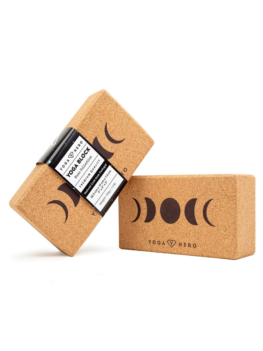 2 Moon yoga blocks with massage ball