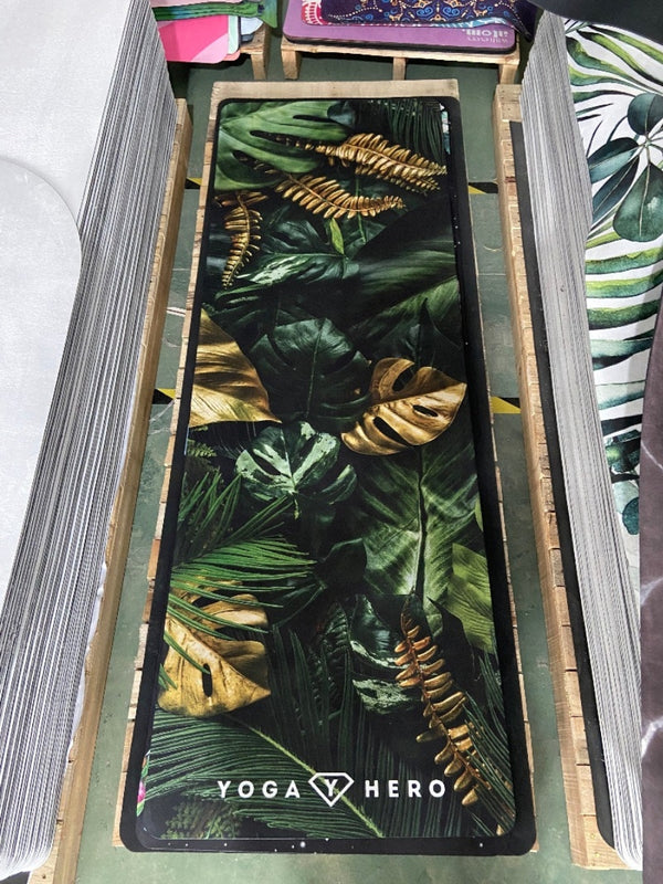Yoga mat Leaves 4mm