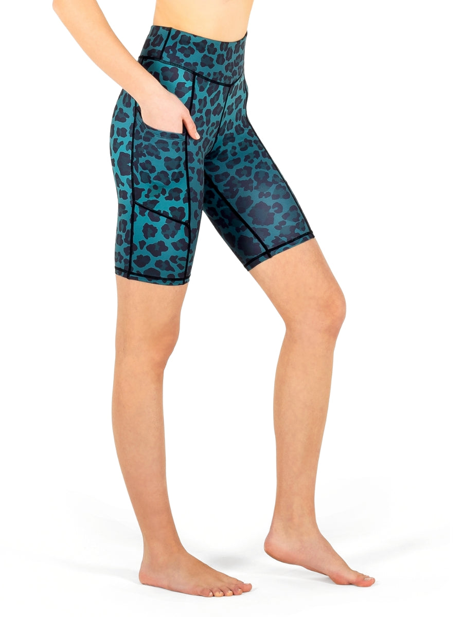 Green Leopard Shorts