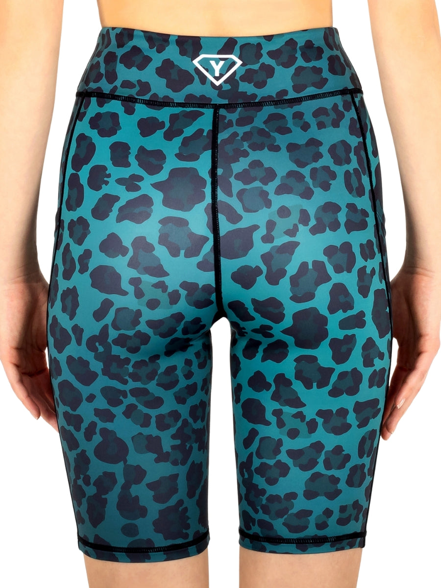 Green Leopard Shorts