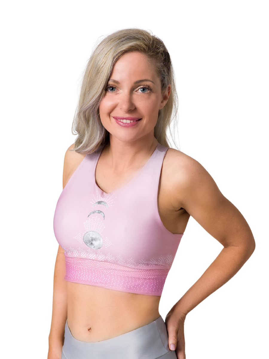 Pink Moon sports bra