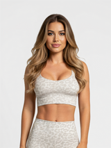Sports Bra Leopard Light Gray
