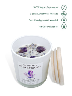 Amethyst - Eucalyptus &amp; Lavender Candle