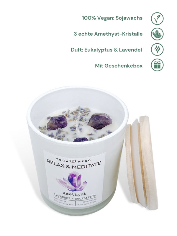 Amethyst - Eucalyptus &amp; Lavender Candle