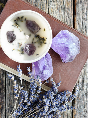 Amethyst - Eucalyptus &amp; Lavender Candle