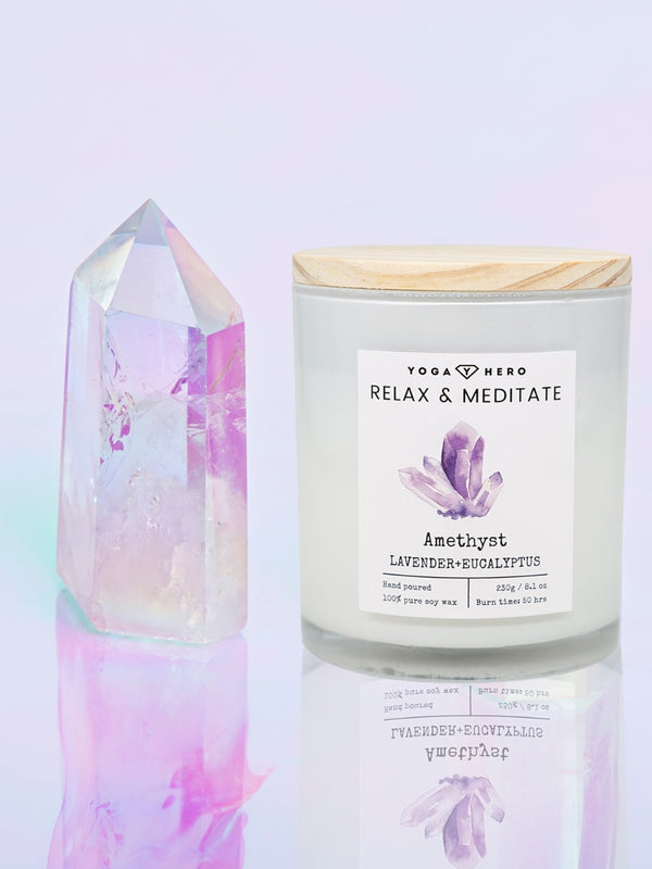 Amethyst - Eucalyptus &amp; Lavender Candle