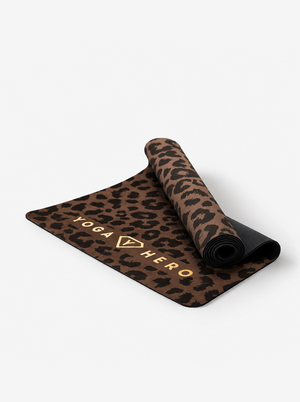 Yogamatte Brown Leopard Gold 4mm