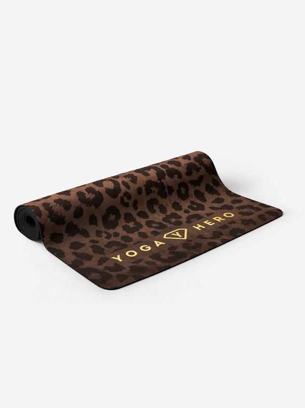 Yogamatte Brown Leopard Gold 4mm