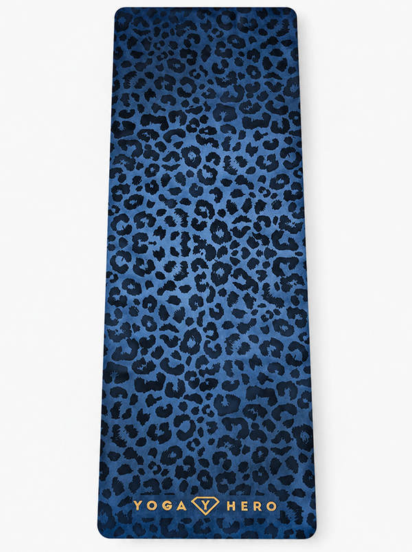 Yogamatte Blue Leopard Gold 4mm