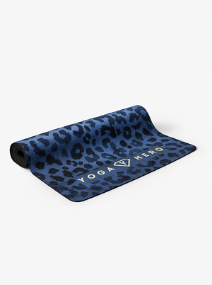 Yogamatte Blue Leopard Gold 4mm