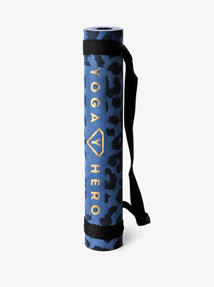 Yogamatte Blue Leopard Gold 4mm
