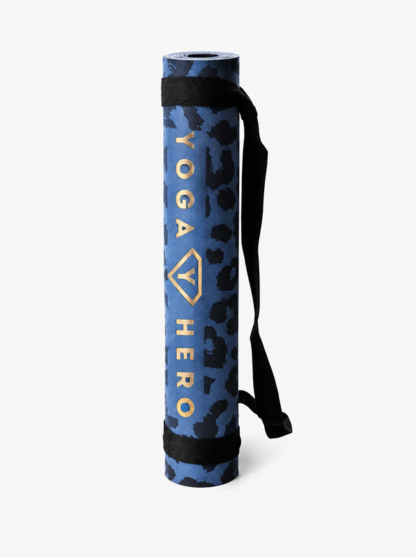 Yogamatte Blue Leopard Gold 4mm