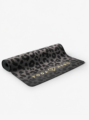 Yoga Mat Black Leopard Gold 4mm
