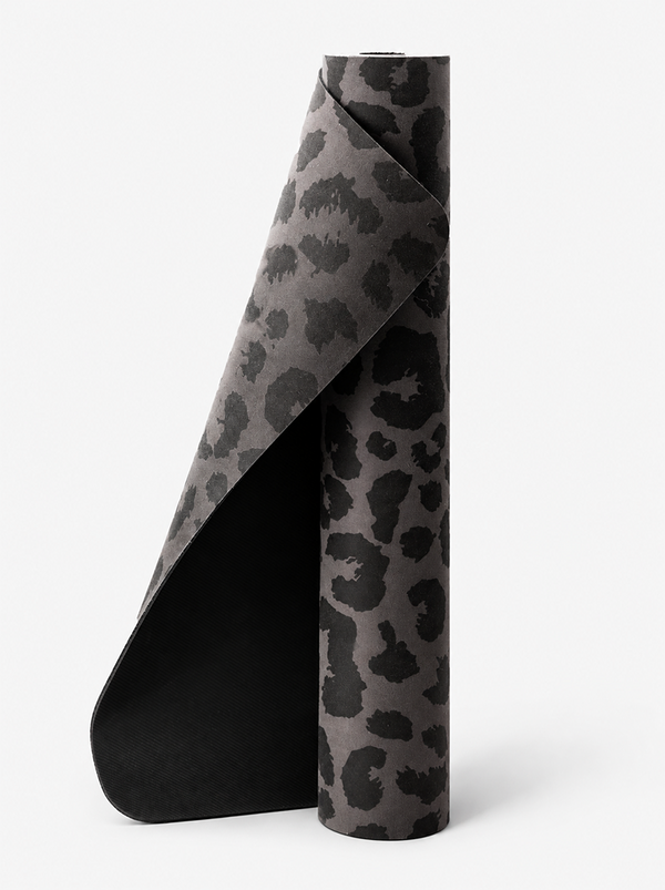 Yoga Mat Black Leopard Gold 4mm
