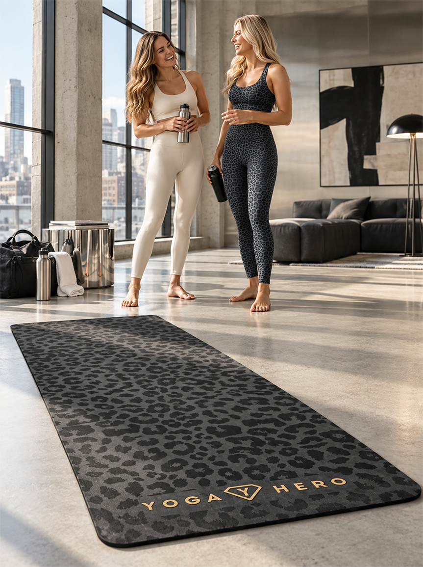 Tapis de yoga Black Leopard Gold 4mm