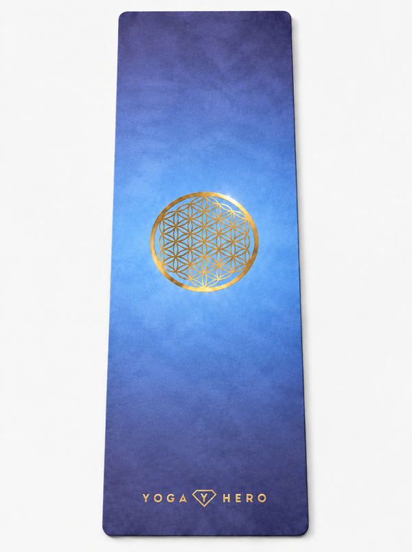 Yogamatte Blue Flower of Life 4mm