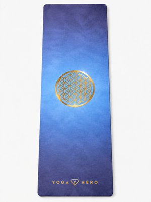 Reisematte Blue Flower of Life 1mm
