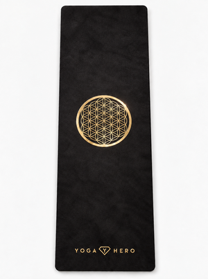 Reisematte Black Flower of Life 1mm