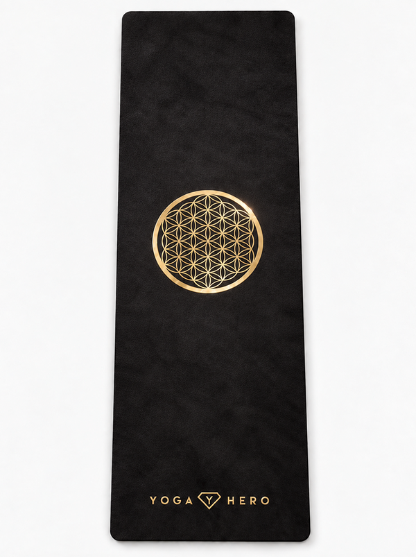 Reisematte Black Flower of Life 1mm