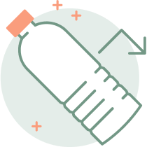 Collect and grind plastic bottles