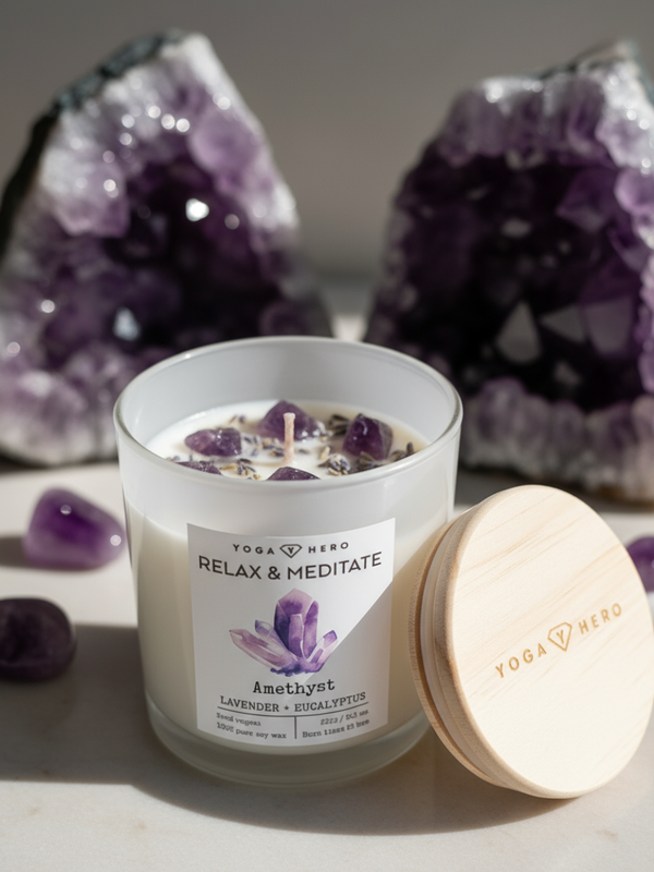 Amethyst - Eucalyptus &amp; Lavender Candle