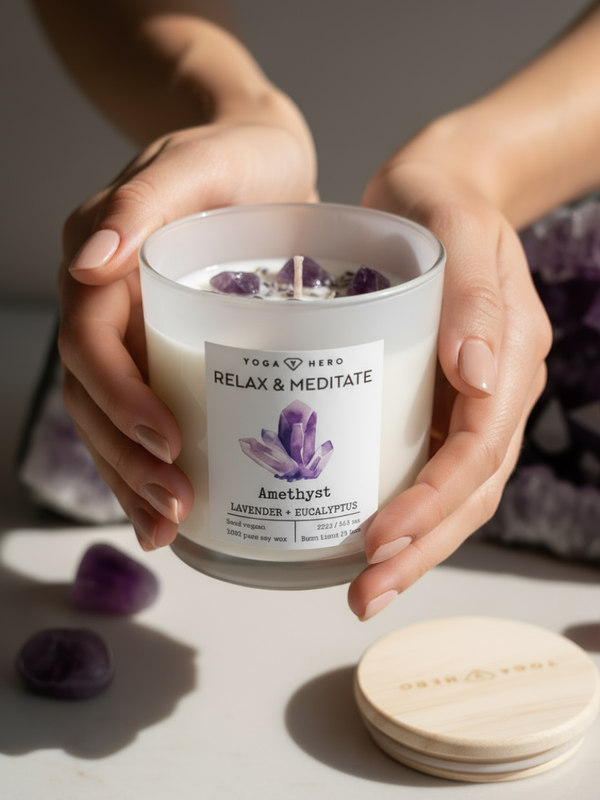 Amethyst - Eucalyptus &amp; Lavender Candle