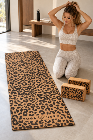 Yoga Kork Set Leopard