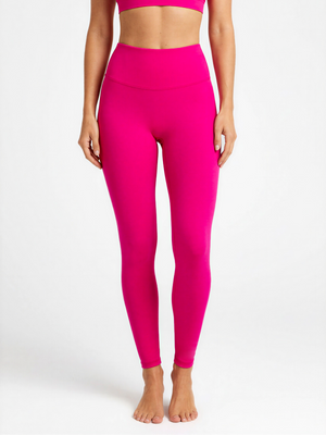 Leggings mit hohem Bund – Berry Pink