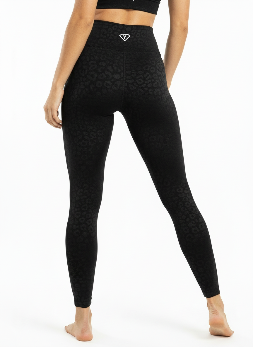 Leggings Léopard Noir