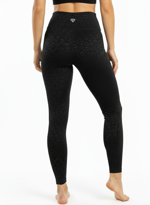 Leggings Léopard Noir