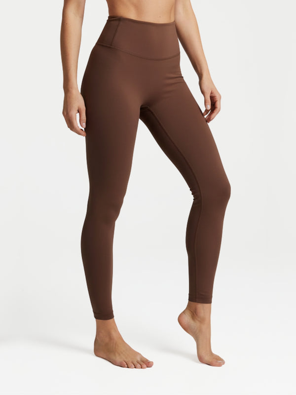 Leggings mit hohem Bund – Chocolate Braun