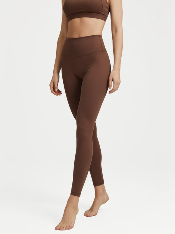 Leggings mit hohem Bund – Chocolate Braun