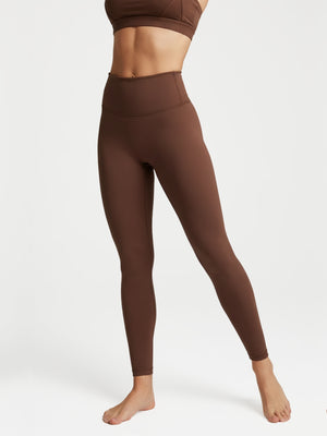 Leggings mit hohem Bund – Chocolate Braun
