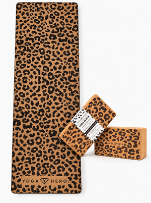 Yoga Kork Set Leopard