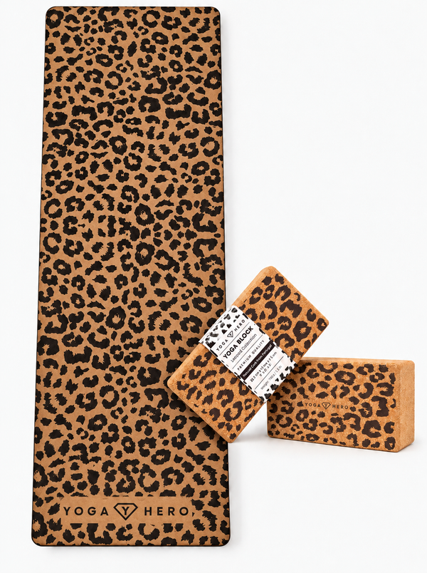 Yoga Kork Set Leopard