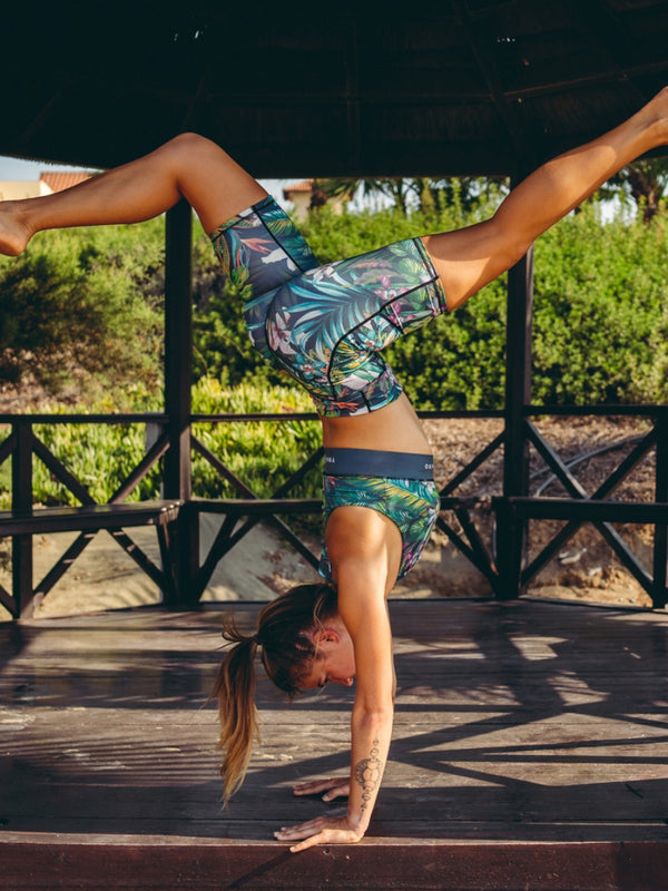 Set biker shorts + sports bra Jungle