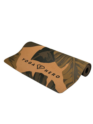 <tc>Tapis de yoga en liège FEUILLES DE BANANES 4mm</tc>