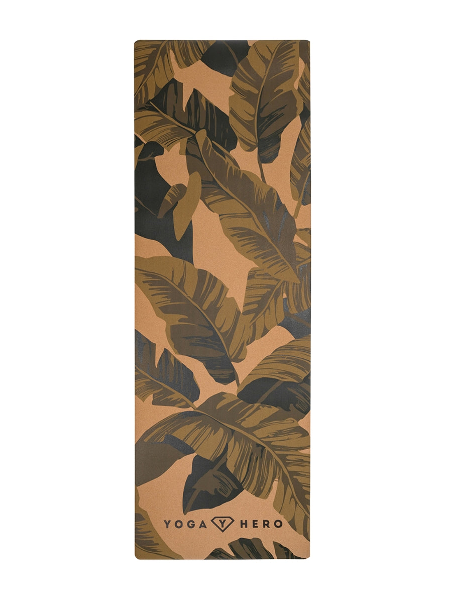 <tc>Tapis de yoga en liège FEUILLES DE BANANES 4mm</tc>