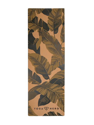 <tc>Tapis de yoga en liège FEUILLES DE BANANES 4mm</tc>