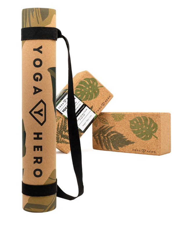 Yoga Set Cork Leaves