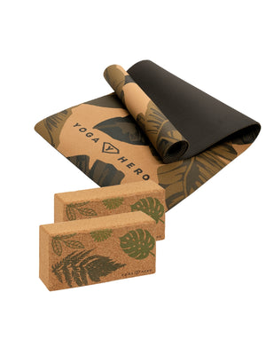 Yoga Set Cork Leaves