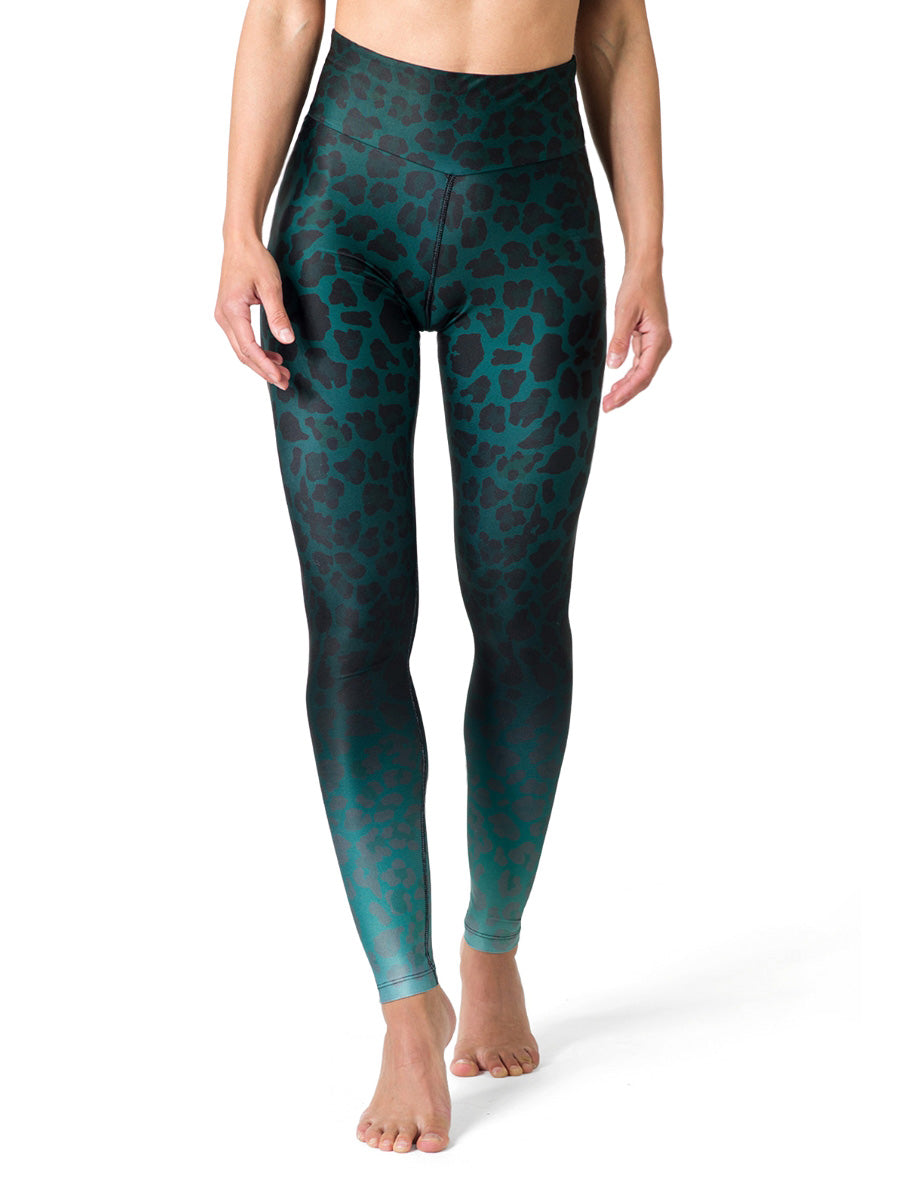 Green Leopard Leggings