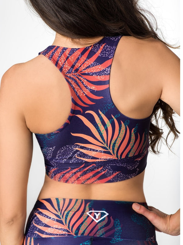 Ensemble short cycliste + brassière de sport Night on Bali