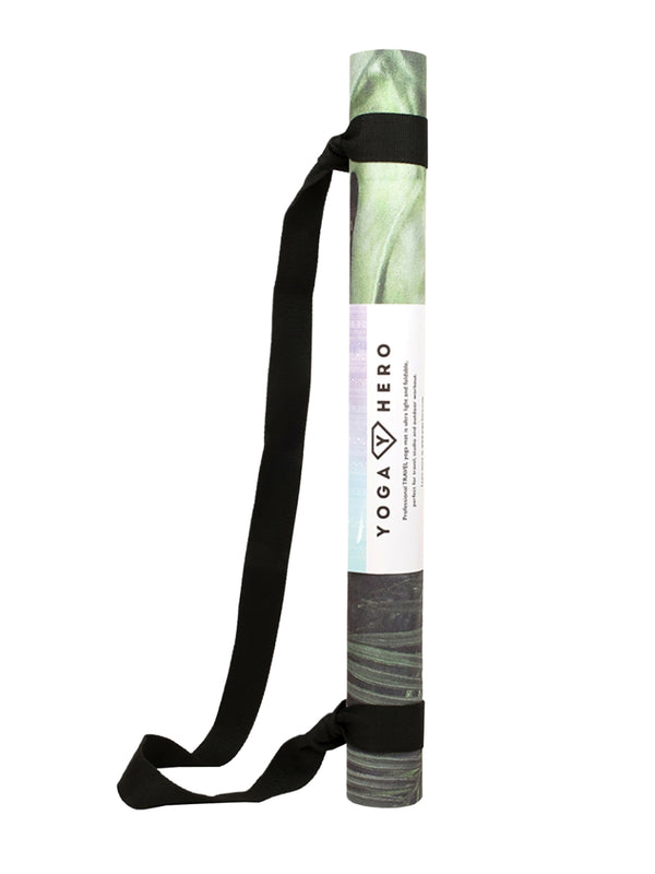 <tc>Tapis de yoga de voyage FEUILLES 1mm (avec son sac de protection)</tc>