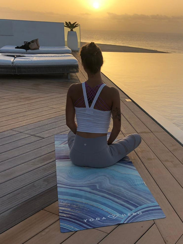 <tc>Tapis de Yoga PIERRE BLEUE 3.5mm</tc>