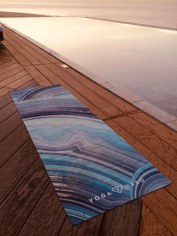 Tapis de yoga de voyage PIERRE BLEUE 1mm