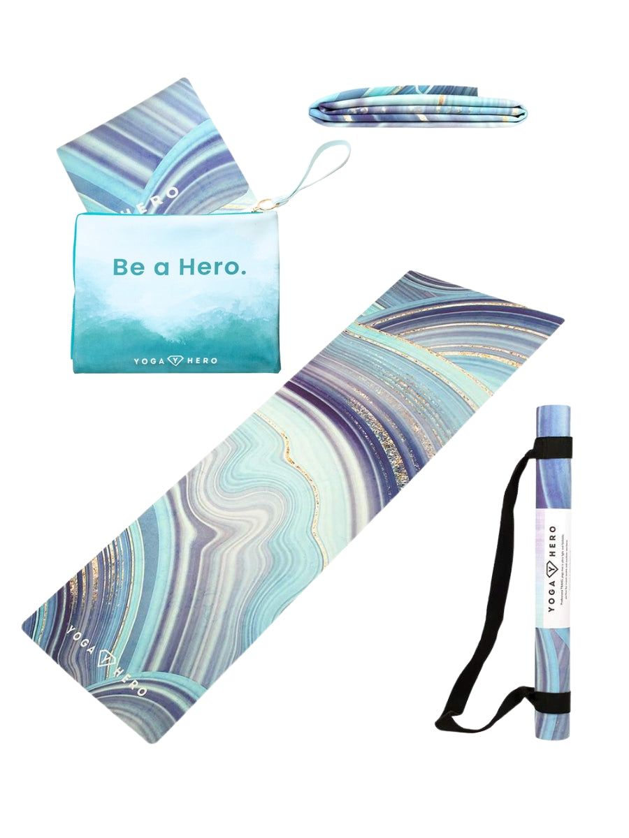 Tapis de yoga de voyage PIERRE BLEUE 1mm