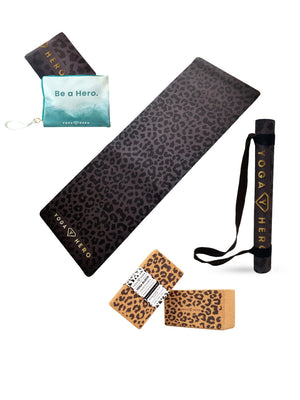 Yoga Travel Set Leopard Gold