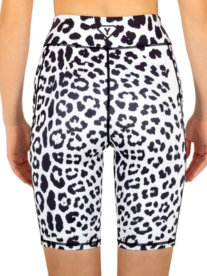 White Leopard Shorts